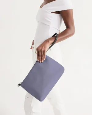 Shaded Pale Pastel Blue Gray Zip Pouch | C30M30Y0K30