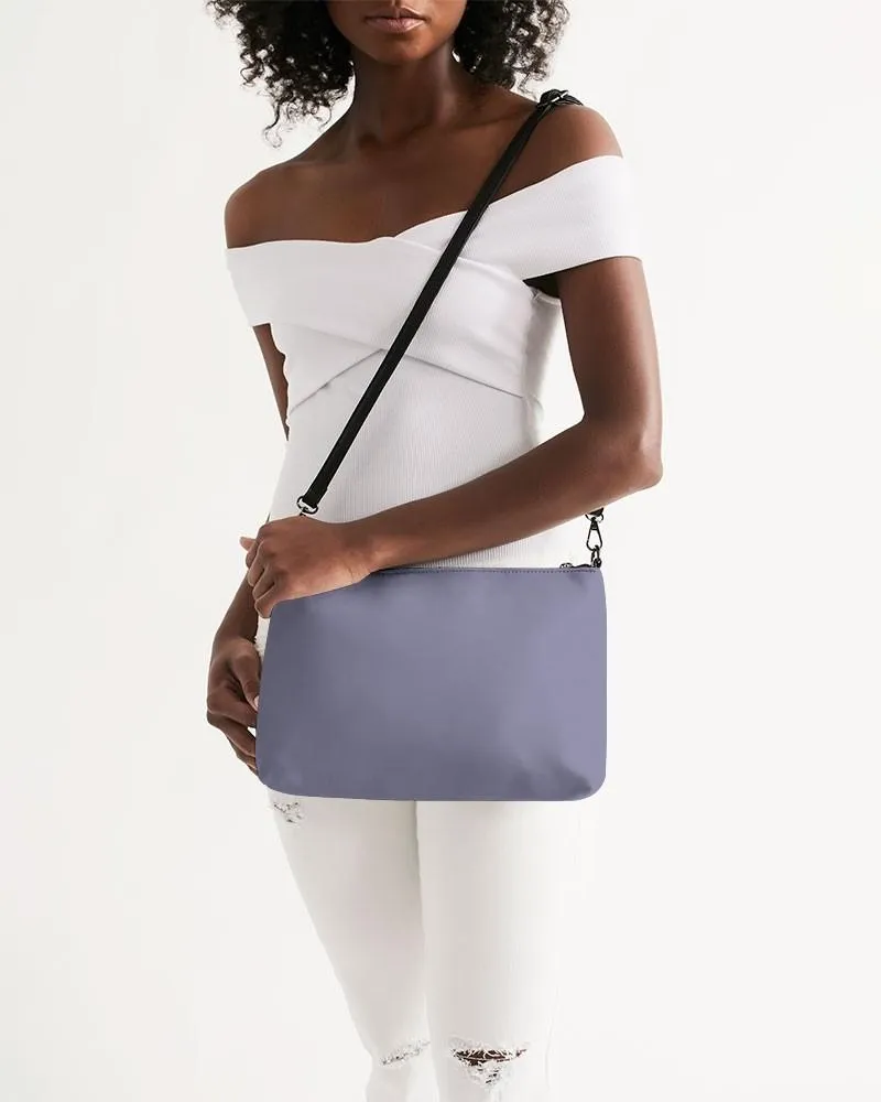 Shaded Pale Pastel Blue Gray Zip Pouch | C30M30Y0K30