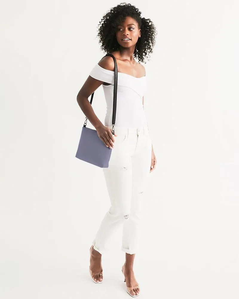 Shaded Pale Pastel Blue Gray Zip Pouch | C30M30Y0K30