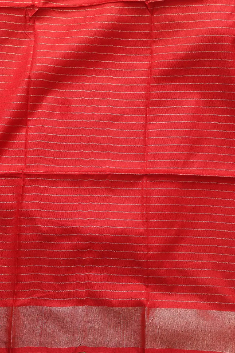 Soft and Elegant Red Bhagalpur Linen Cotton Checks Design Saree
