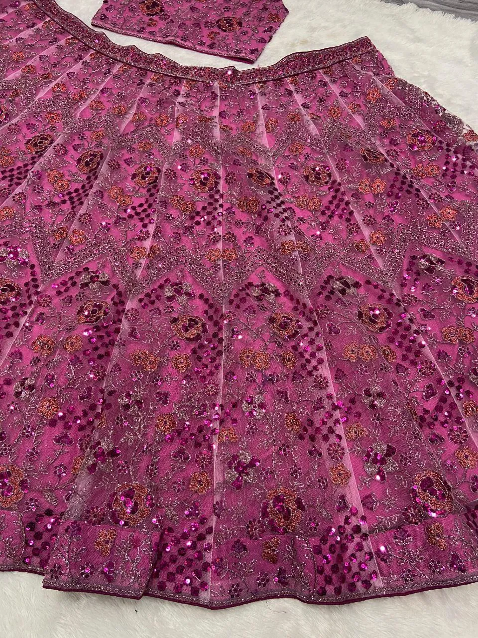 Trending Pink Lehenga choli with dupata
