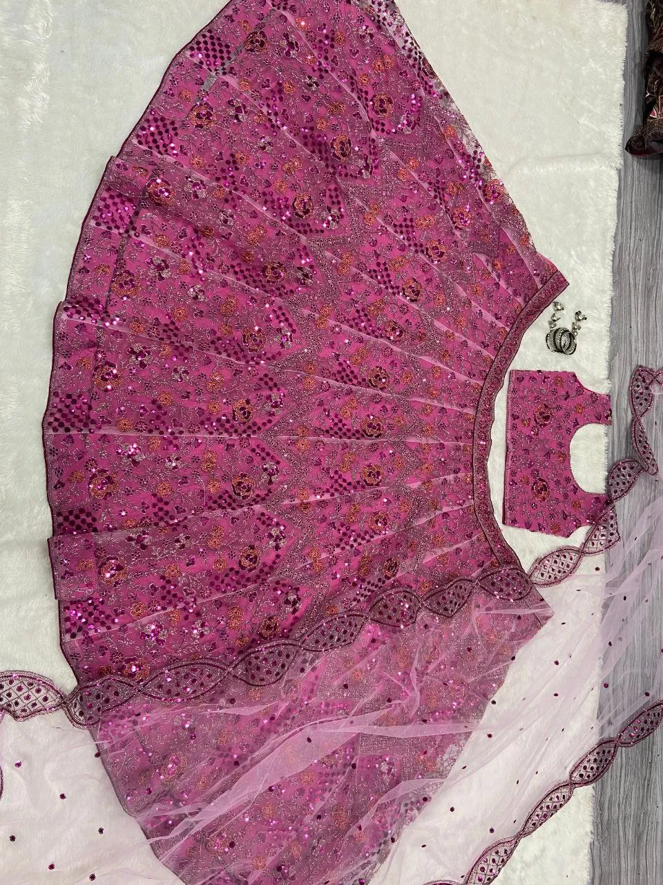 Trending Pink Lehenga choli with dupata