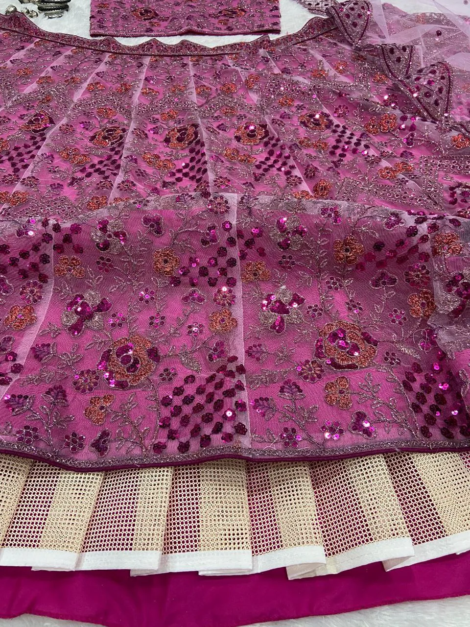 Trending Pink Lehenga choli with dupata