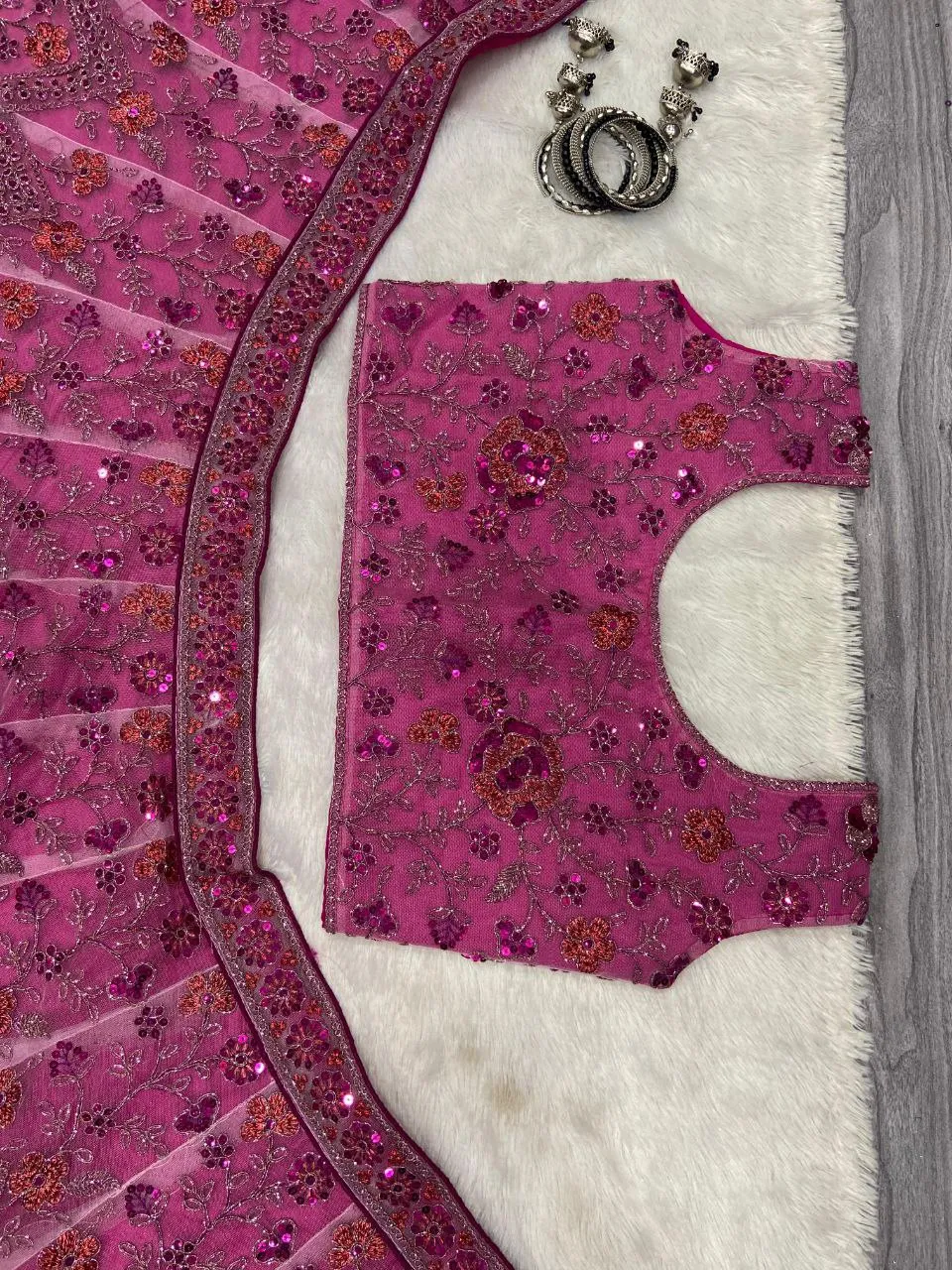 Trending Pink Lehenga choli with dupata