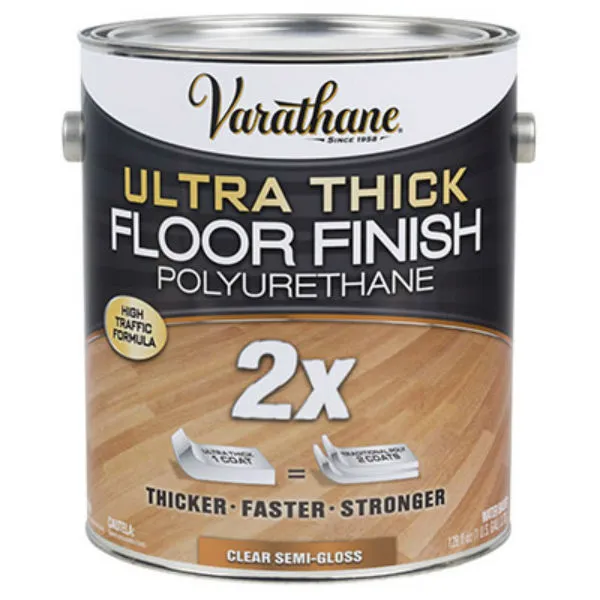 Varathane® 298273 Water Based Ultra Thick Floor Finish, Semi Gloss-Clear, 1 Gal