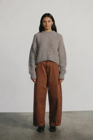 Wide Leg Chino, Organic Twill, Rust