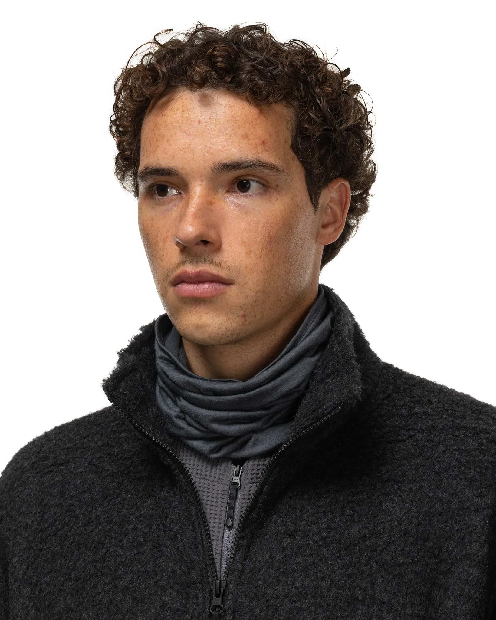 Wool Neck Gaiter Dark Charcoal